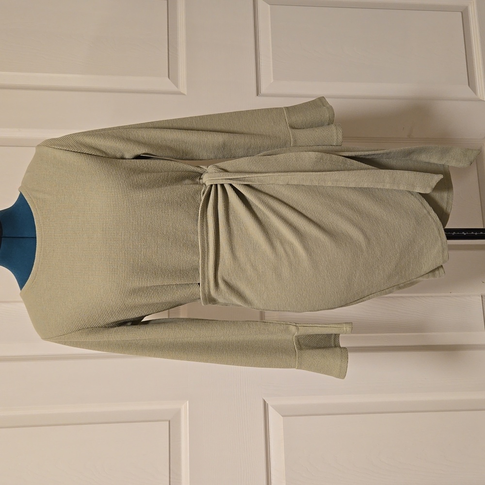 Sage Wrap Around Sweater Dress
